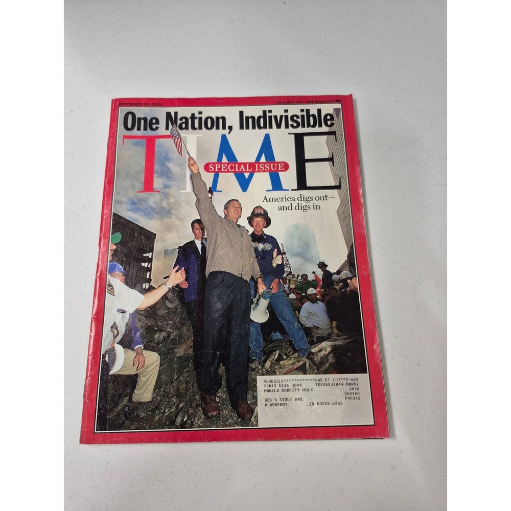 TIME Magazine Sept 24 2001 Special Issue One Nation Indivisible 9/11 Ground Zero